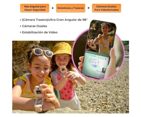 Imoo X10 4G GPS Videollamada 44mm Pantalla HD Blanco Resistencia Agua IP68 SOS Infantil Control parental