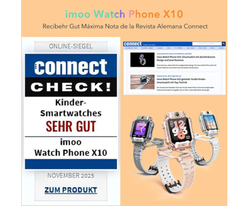 Imoo X10 4G GPS Videollamada 44mm Pantalla HD Rosa Resistencia Agua IP68 SOS Infantil Control parental