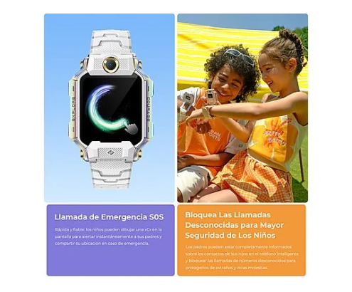 Imoo X10 4G GPS Videollamada 44mm Pantalla HD Rosa Resistencia Agua IP68 SOS Infantil Control parental