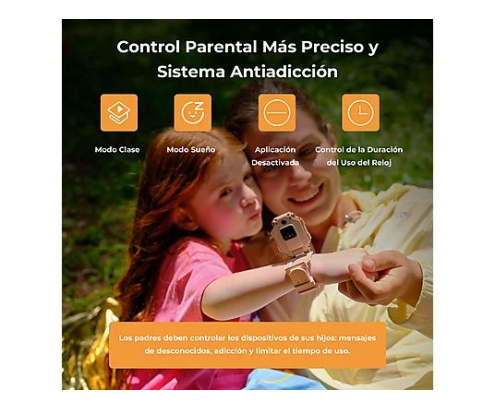 Imoo X10 4G GPS Videollamada 44mm Pantalla HD Rosa Resistencia Agua IP68 SOS Infantil Control parental