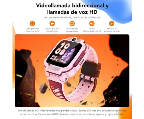 imoo Z3 Relojes inteligentes y deportivos para niños Digital Rosa GPS (satélite)