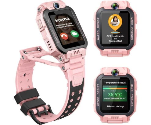 Imoo Z7 4G GPS 44mm Pantalla Dual Rosa Resistencia Agua IPX8 Videollamada Chat Familiar