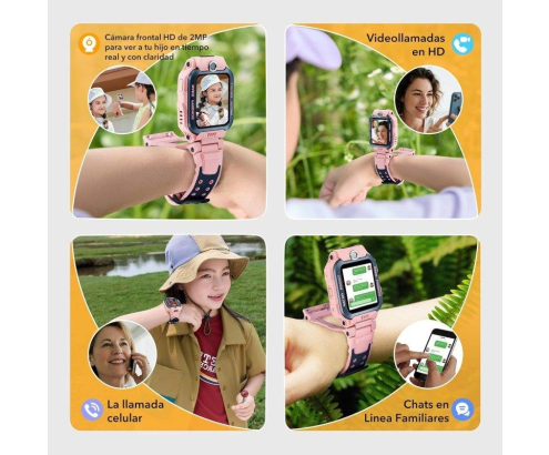 Imoo Z7 4G GPS 44mm Pantalla Dual Rosa Resistencia Agua IPX8 Videollamada Chat Familiar