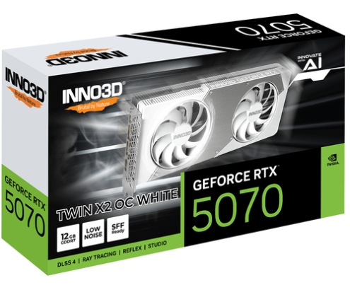 INNO3D GeForce RTX 5070 TWIN X2 OC WHITE NVIDIA 12 GB GDDR7