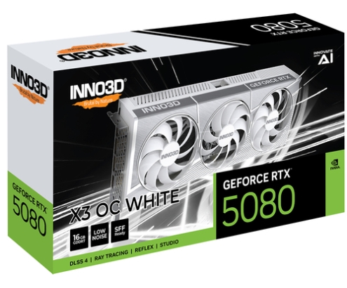 INNO3D GeForce RTX 5080 X3 OS WHITE NVIDIA 16 GB GDDR7