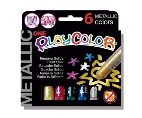 Instant playcolor metallic one set temperas 6 unidades multicolor 