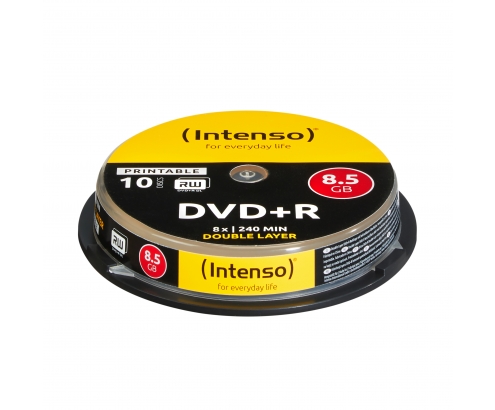 Intenso 1x10 DVD+R 8.5GB 8x Double Layer printable 8,5 GB DVD+R DL 10 pieza(s)