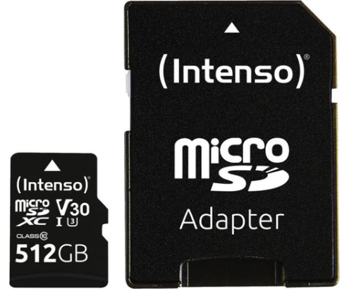 Intenso 3433493 memoria flash 512 GB MicroSDXC UHS-I Clase 10