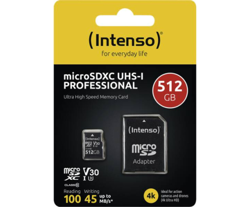 Intenso 3433493 memoria flash 512 GB MicroSDXC UHS-I Clase 10