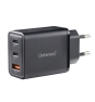 Intenso 7806510 adaptador e inversor de corriente Interior 65 W Negro