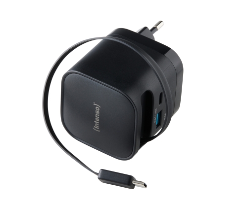 Intenso 7806520 adaptador e inversor de corriente Interior 65 W Negro