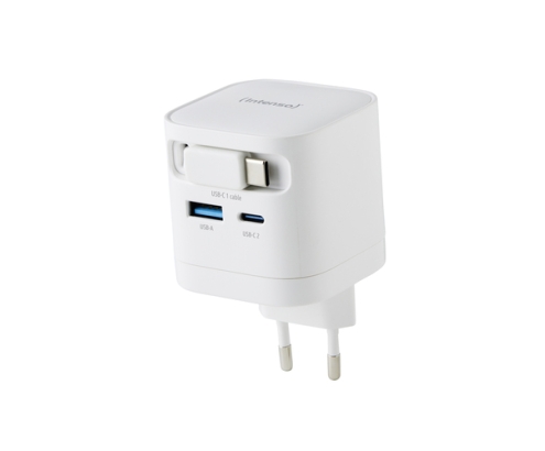 Intenso 7806520 adaptador e inversor de corriente Interior 65 W Negro