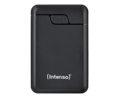 Intenso B10000 – Power bank de 10.000 mAh, batería externa portátil, USB-C y 2× USB-A, indicador LED, probada en Alemania, negra