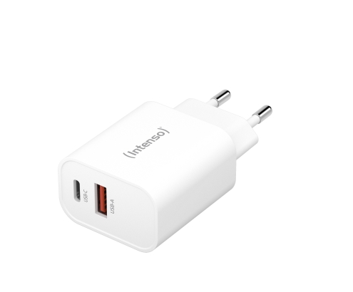 Intenso POWER ADAPTER USB-A/USB-C/7803012 Universal Blanco Corriente alterna Carga rápida Interior