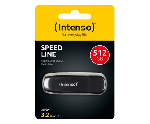 Intenso Speed Line unidad flash USB 512 GB USB tipo A 3.2 Gen 1 (3.1 Gen 1) Negro
