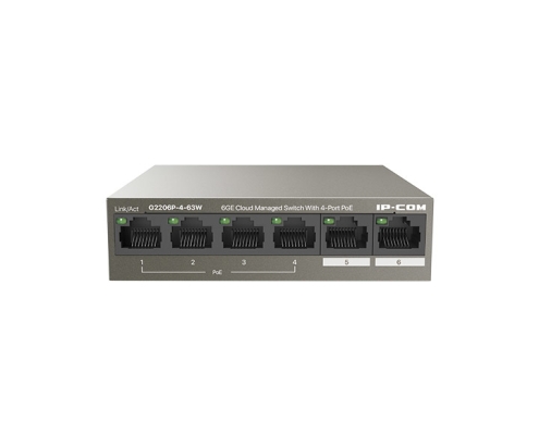 IP-COM Networks G2206P-4-63W switch Gestionado Gigabit Ethernet (10/100/1000) Energía sobre Ethernet (PoE)