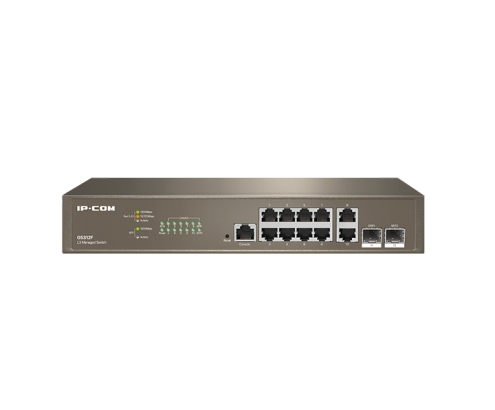 IP-COM Networks G5312F switch Gestionado L3 Gigabit Ethernet (10/100/1000) 1U Marrón