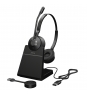 Jabra Engage 55 Auriculares Inalámbrico Diadema Oficina/Centro de llamadas Bluetooth Base de carga Negro