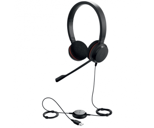 Jabra Evolve 20 Auriculares Alámbrico Diadema Oficina/Centro de llamadas USB tipo A Negro