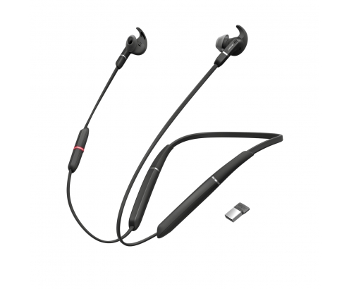 Jabra Evolve 65e MS & Link 370 auriculares banda para cuello Bluetooth Negro