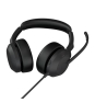 Jabra Evolve2 50 Auriculares Alámbrico Diadema Oficina/Centro de llamadas USB Type-C / USB Type-A Bluetooth Negro