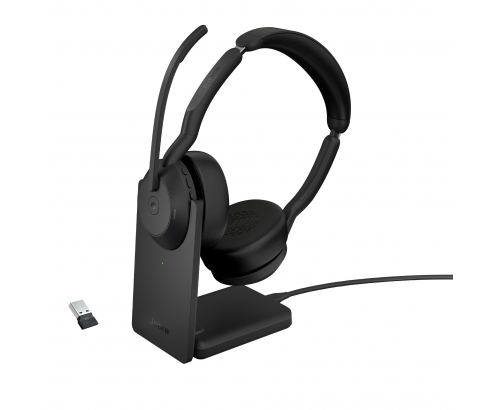 Jabra Evolve2 55 Auriculares Inalámbrico y alámbrico Diadema Oficina/Centro de llamadas Bluetooth Base de carga Negro