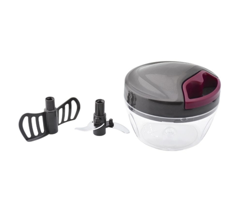 JATA AC57E picadora manual de alimentos Negro, Transparente