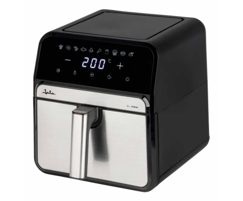 JATA JEFR1242 freidora Sencillo 8 L Independiente 2100 W Freidora de aire caliente Negro, Plata