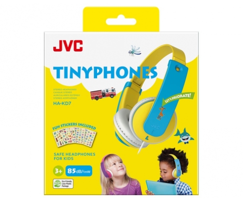 JVC HA-KD7-Y Auriculares Alámbrico Diadema Música Azul, Amarillo