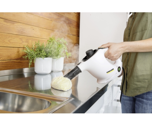 Kärcher SC 1 Limpiador a vapor de cilindro 1200 W Negro, Blanco