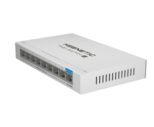 Keenetic PoE+ Switch 9 (KN-4710) Switch Gigabit de 9 puertos con 8 puertos PoE+ y asignación de energía de 120 W