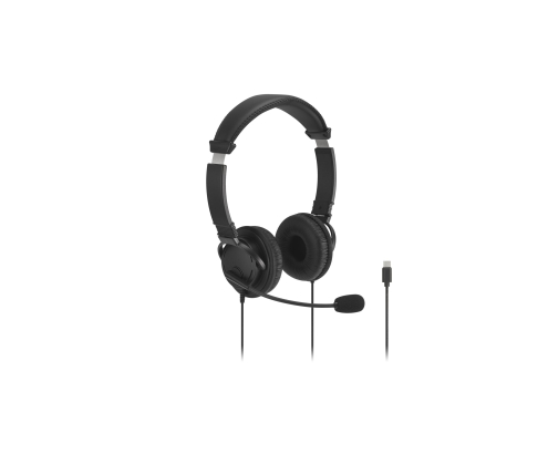 Kensington Auriculares Classic EQ USB-C con control de volumen y micrófono