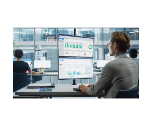 Kensington Brazo vertical para dos monitores