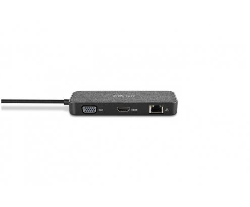 Kensington Replicador de puertos portatil 4K individual USB-C SD1650P con 100w negro gris 
