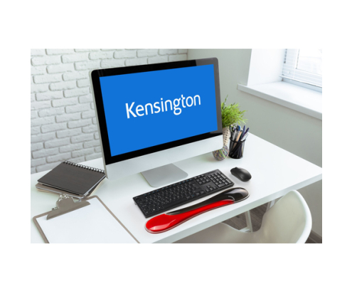 Kensington Reposamuñecas de gel Duo para teclado fino - Rojo