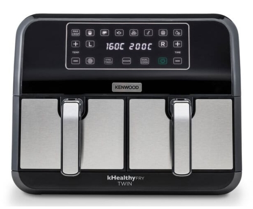 Kenwood HFM20.000MB freidora Doble 8 L Independiente 1700 W Freidora de aire caliente Negro
