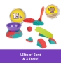 Kinetic Sand Mold n’ Flow de , 680 g de arena para jugar de color rojo y azul verdoso, 3 herramientas, juegos sensoriales para niños a partir de 3 