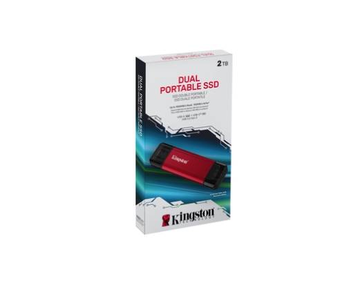 Kingston Technology 2TB Dual USB-A/C Portable SSD, Up to 1050MB/s USB 3.2 Gen 2
