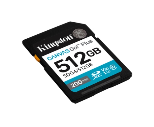 Kingston Technology Canvas Go! Plus 512GB SDXC Canvas Go Plus Gen4 200MB/s C10 UHS-I U3 V30