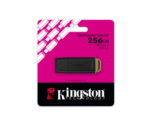 Kingston Technology DataTraveler 256GB Portátil USB 3.2 Gen 1 Exodia Negro + Verde