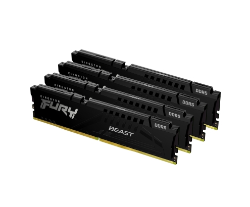 Kingston Technology FURY Beast 128GB 5600MT/s DDR5 CL40 DIMM (Kit de 4) Black XMP
