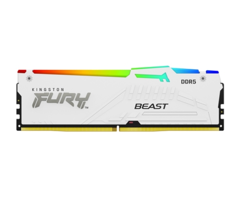 Kingston Technology FURY Beast 16GB 6000MT/s DDR5 CL30 DIMM White RGB EXPO