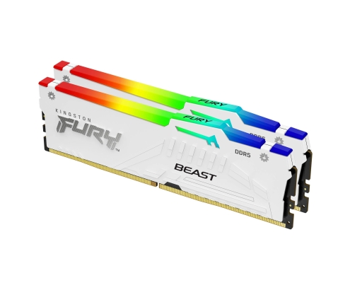 Kingston Technology FURY Beast 64GB 6000MT/s DDR5 CL30 DIMM (Kit de 2) White RGB EXPO