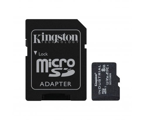 Kingston Technology industrial Memoria microsdhc 8gb UHS-I Clase 10 negro 
