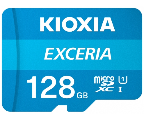 Kioxia Exceria Memoria microsdxc flash 128gb UHS-I class 1 U1 azul 