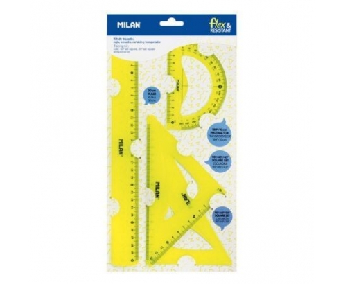 KIT DE TRAZADO MILAN FLEXIBLE RESISTENTE AMARILLO ACID 359801Y