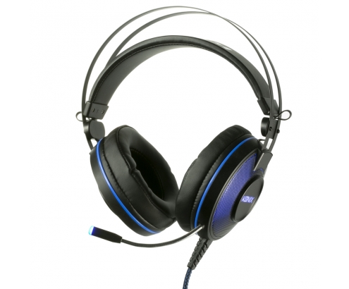 Konix 61881105272 auricular y casco Auriculares Alámbrico Diadema Juego Negro, Azul