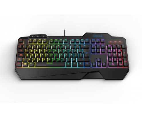 Krom Krusher teclado semimecanico y raton RGB gaming USB óptico negro NXKROMKRSHRSP