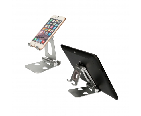 KSIX Soporte Sobremesa Swivel Giratorio Aluminio para SmartPhones Tablet Smartwatch