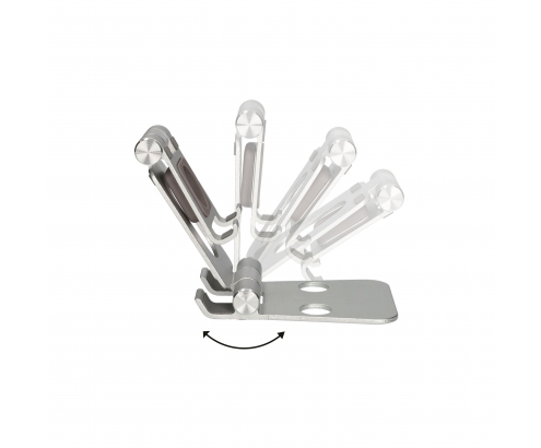 KSIX Soporte Sobremesa Swivel Giratorio Aluminio para SmartPhones Tablet Smartwatch